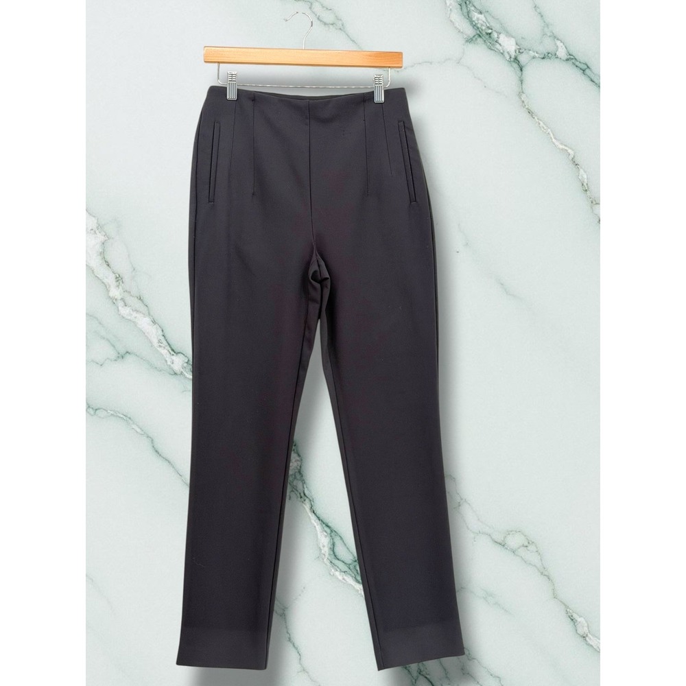 Rachel Zoe Tailored Stretch High Rise Slim Trousers Black Size 6